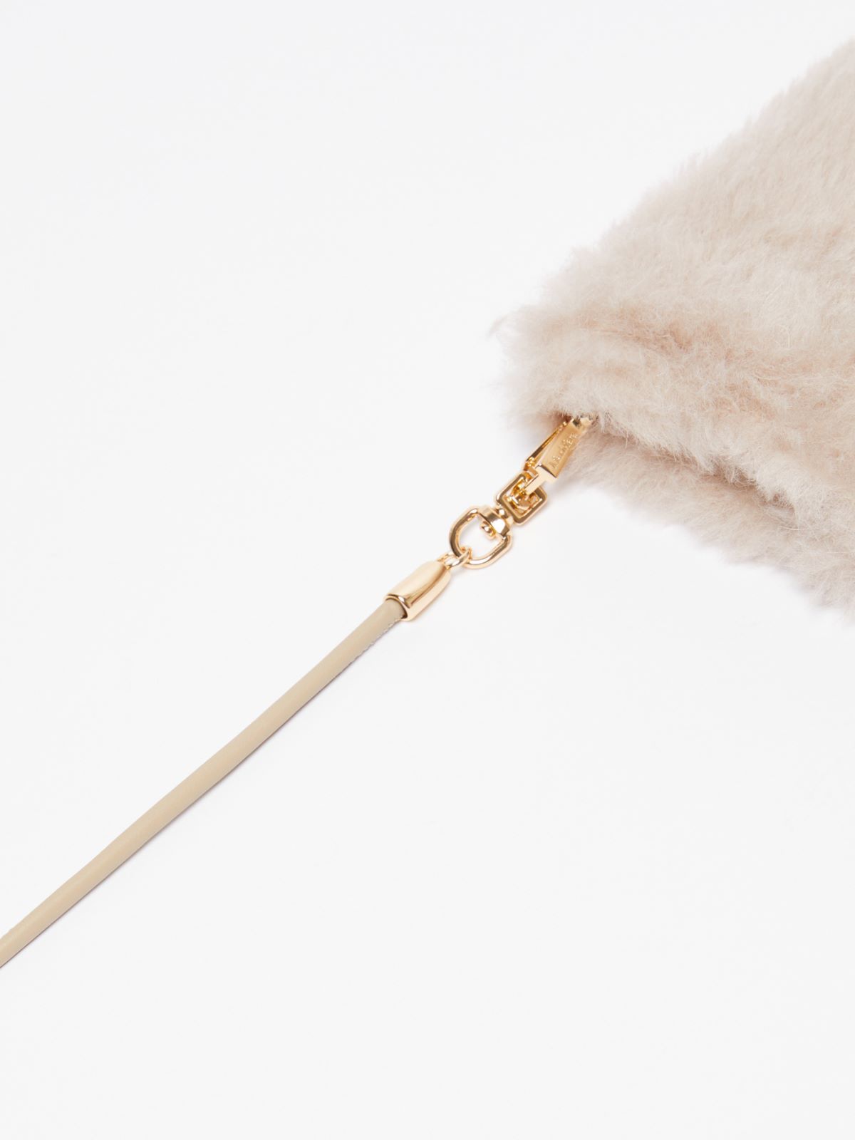 Alpaca and wool Teddy fabric mittens