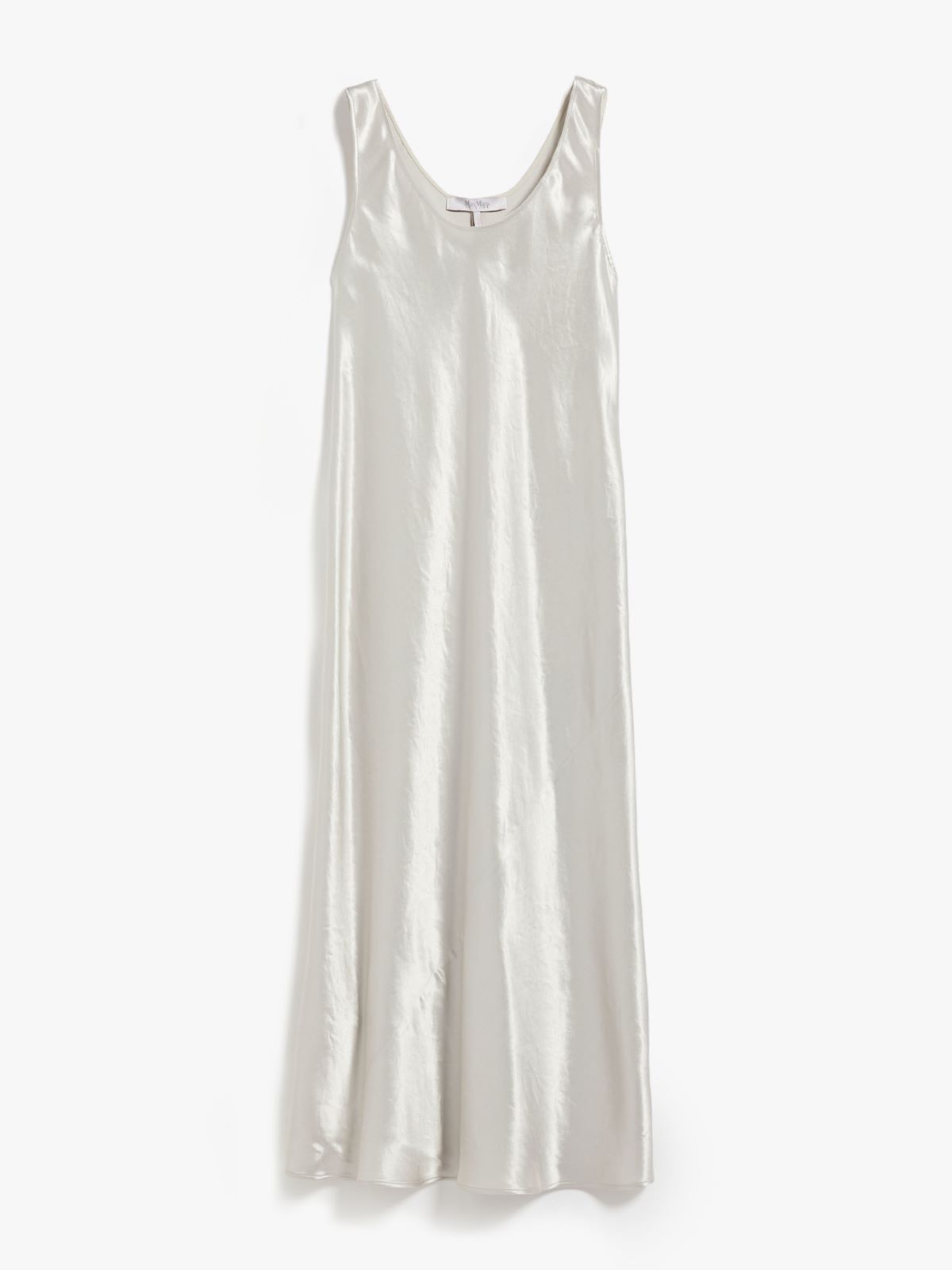 Long technical satin dress