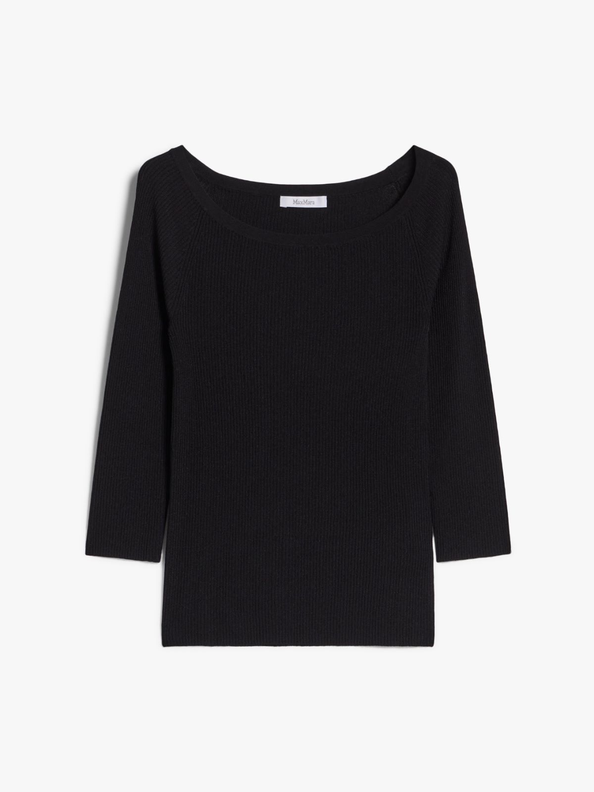 Viscose boat neck jumper