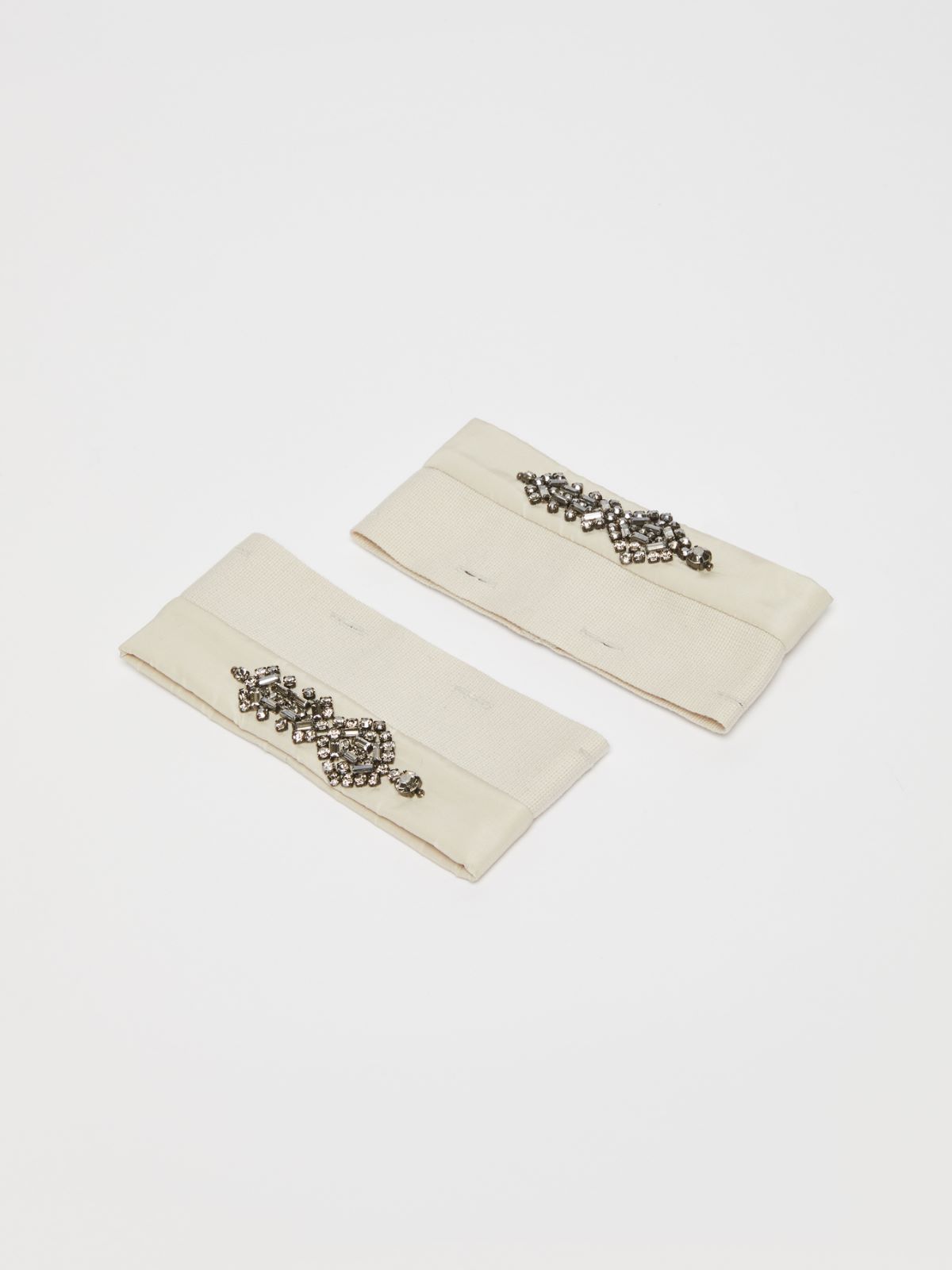 Embellished taffeta cuffs