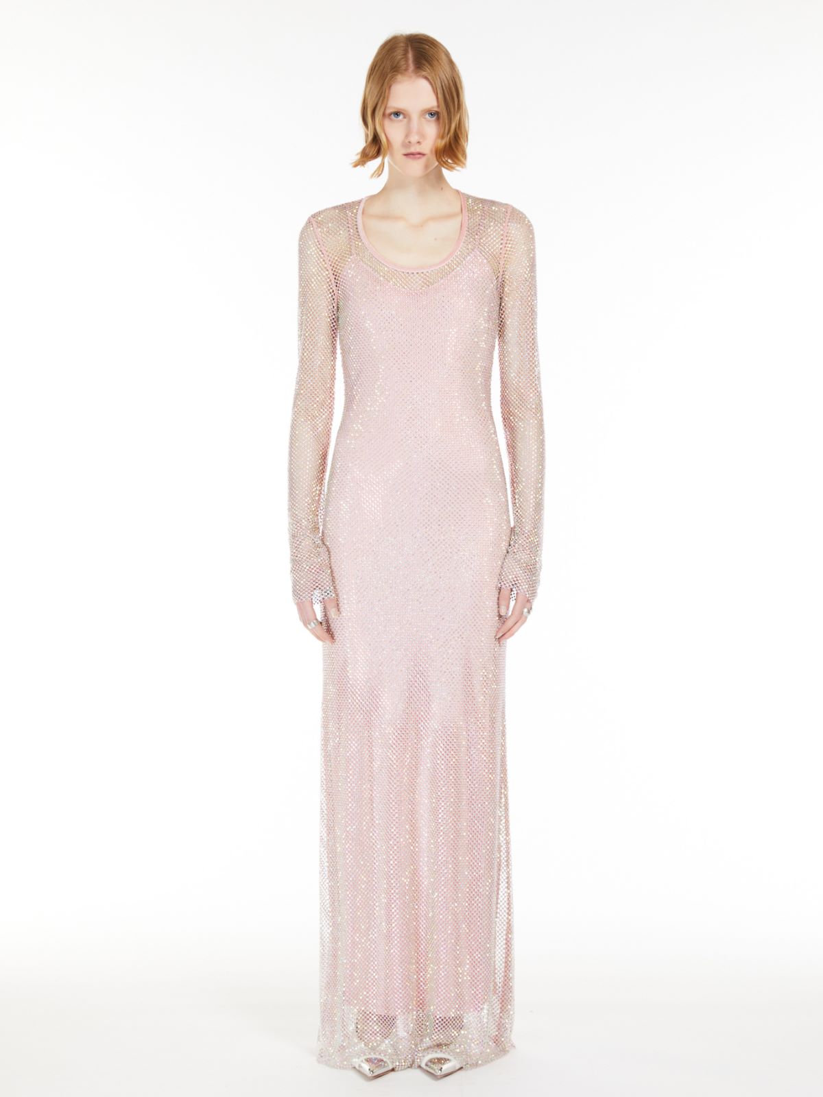 Rhinestone tulle dress