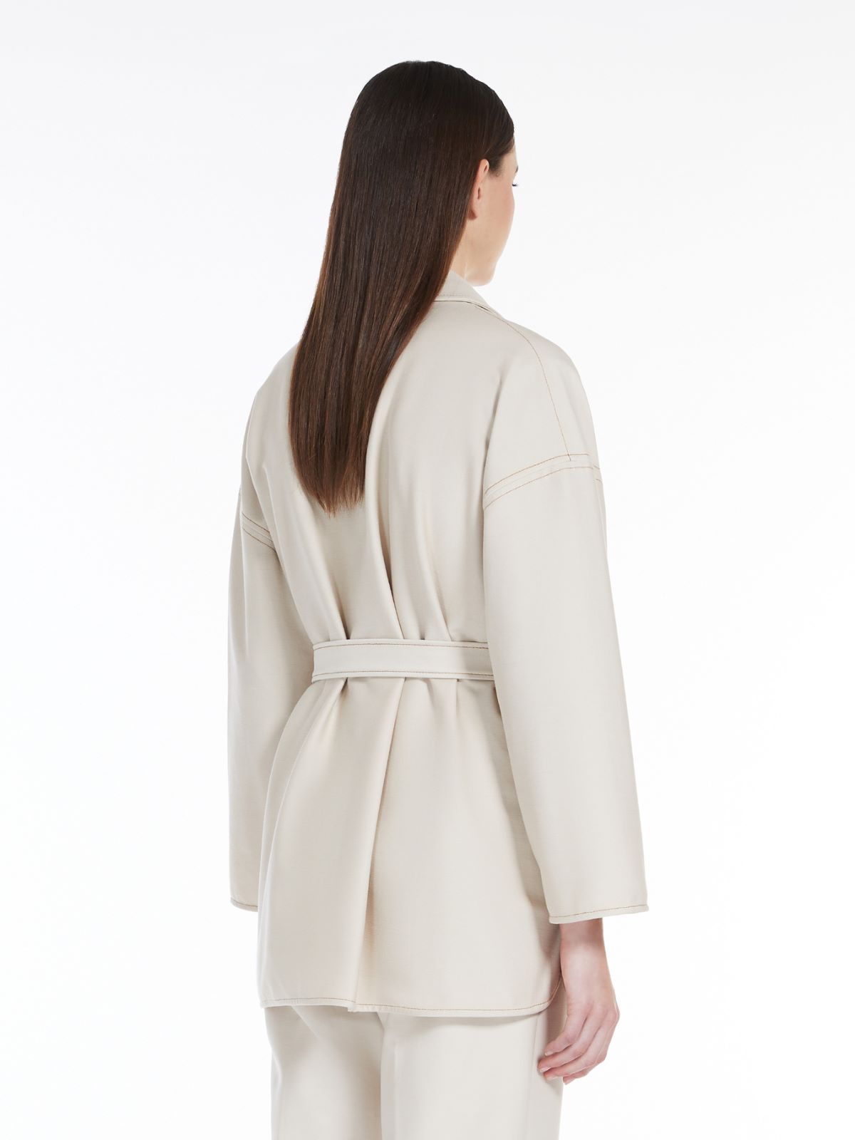 Jersey jacket with belt