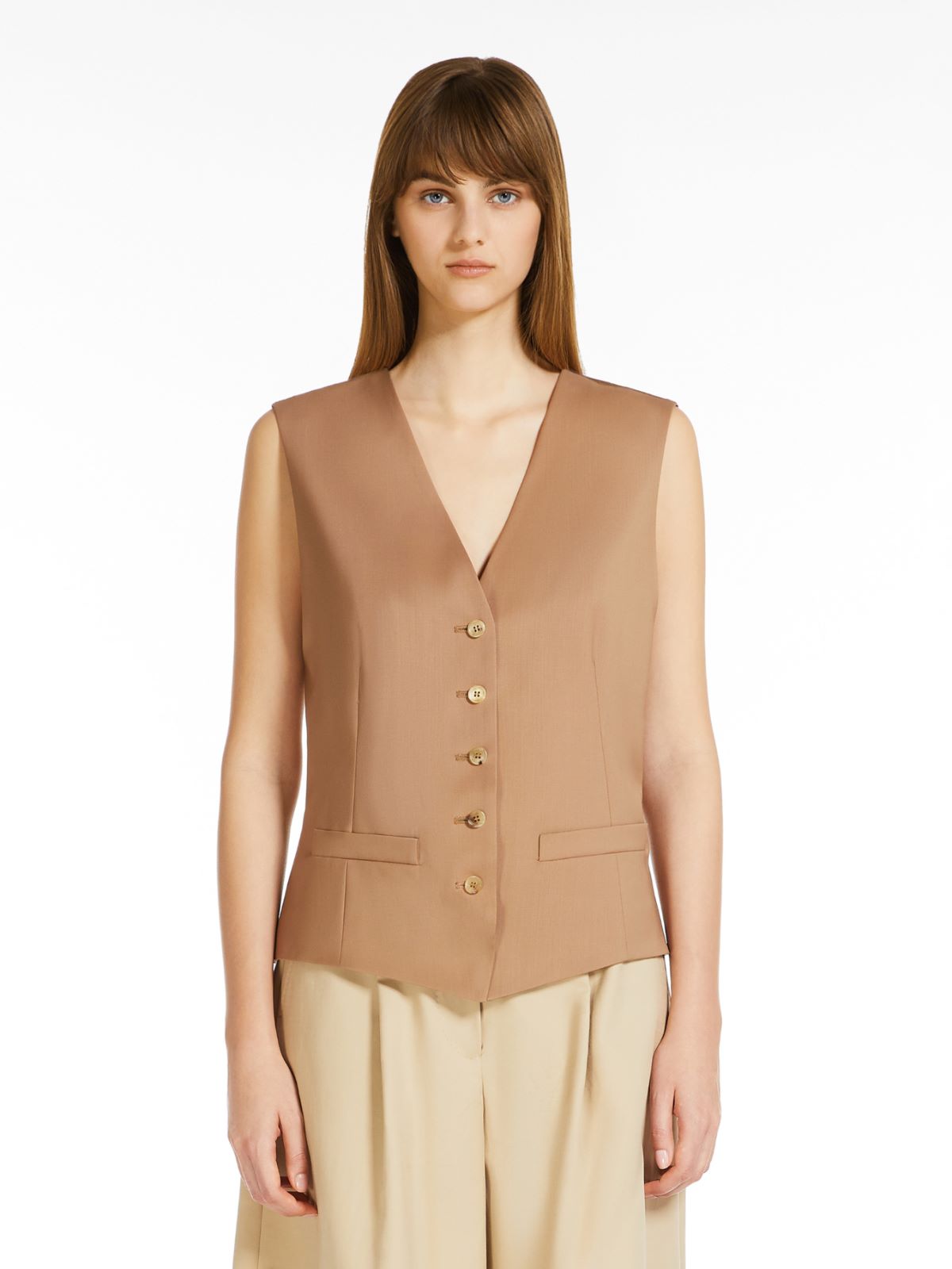 Wool canvas waistcoat