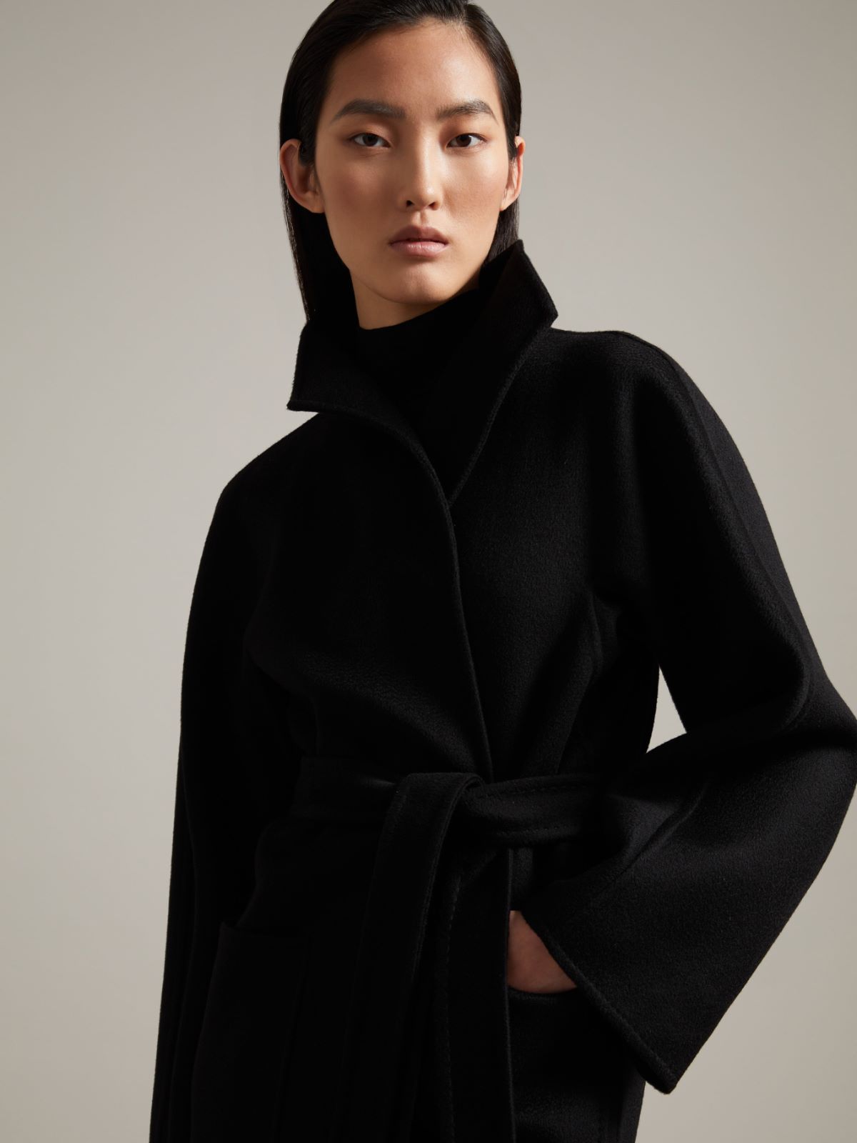 Cashmere cardigan coat