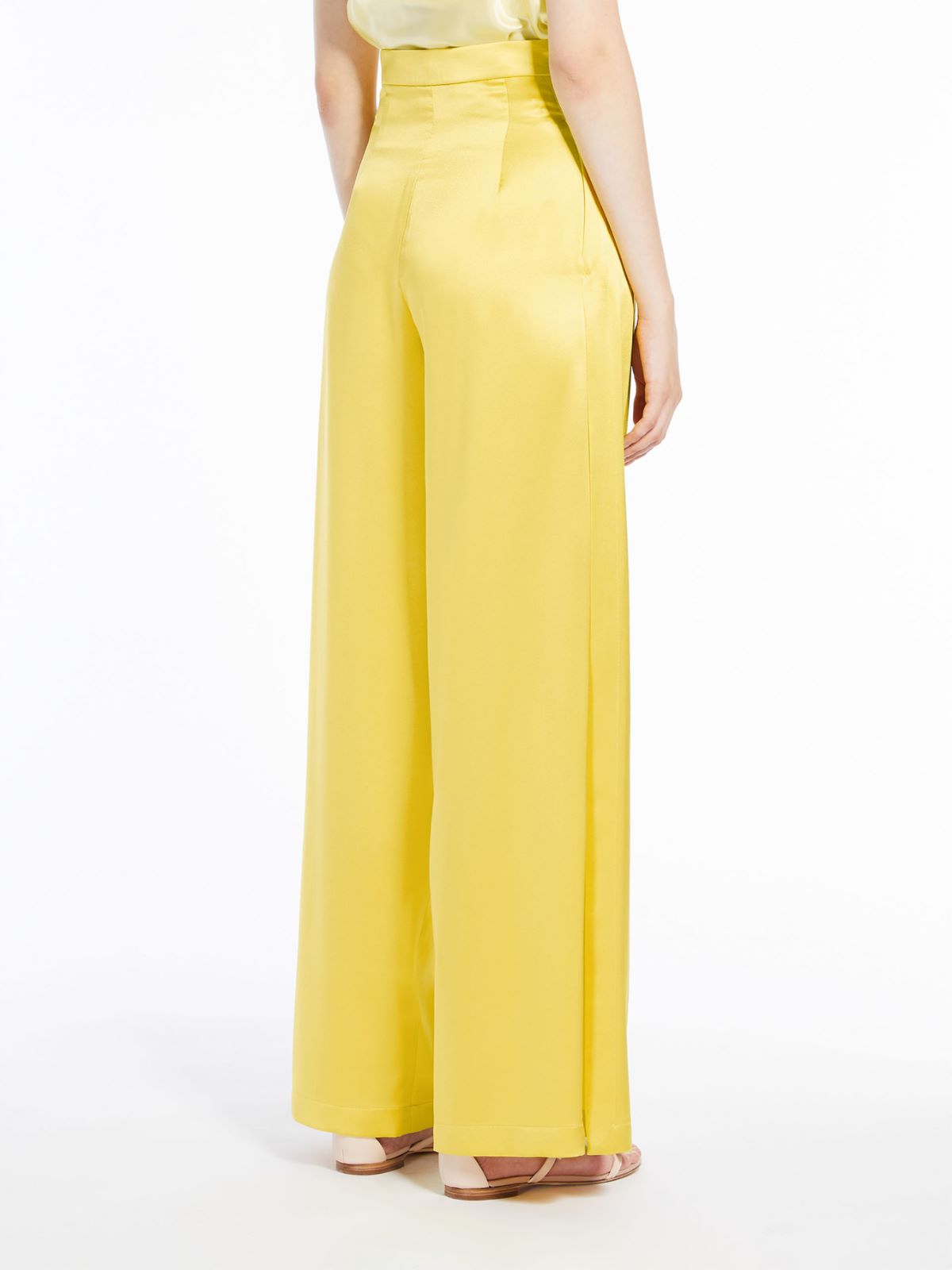 Flowing satin trousers