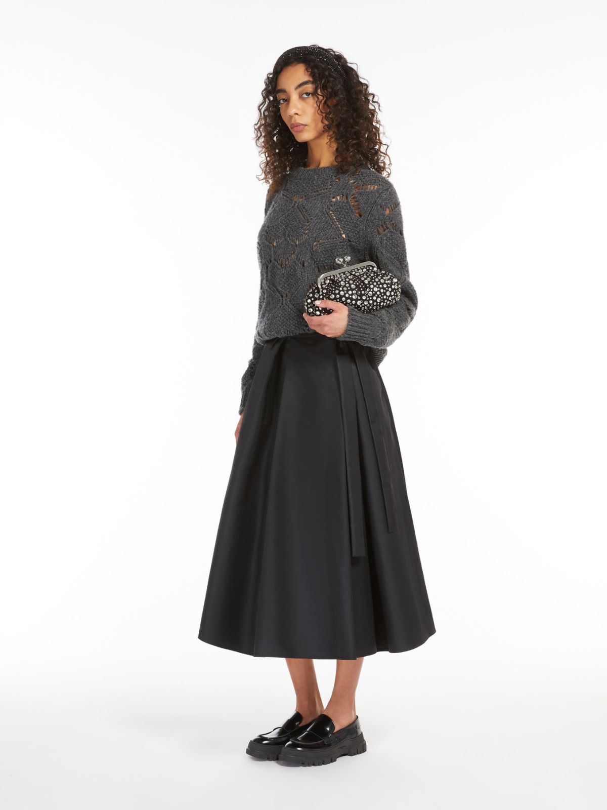 Small crystal leather Pasticcino Bag