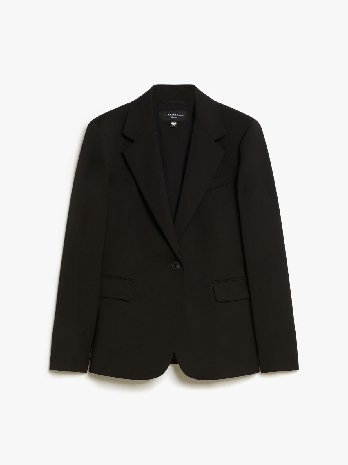 Natural stretch wool blazer