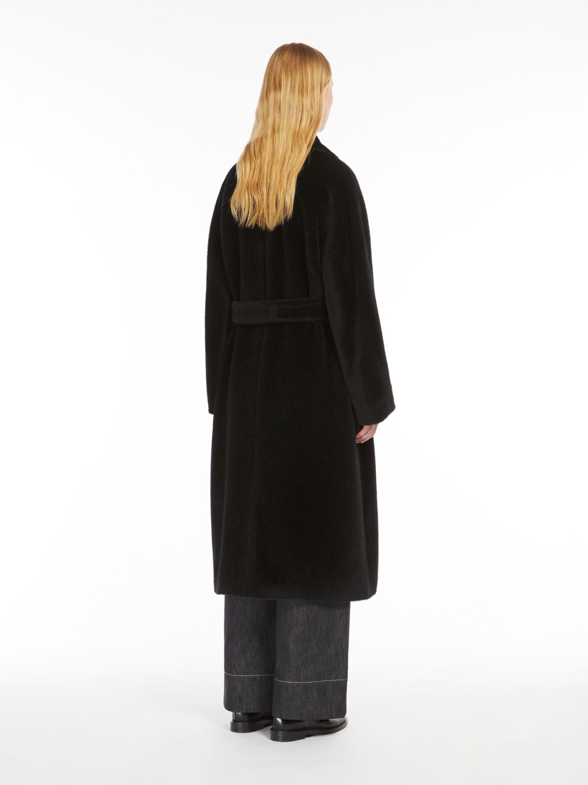 Wool and alpaca double-breasted coat