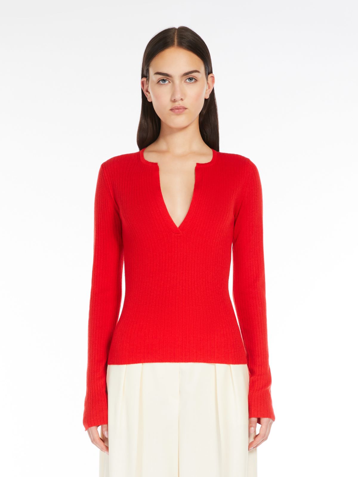 Cashmere and silk jumper