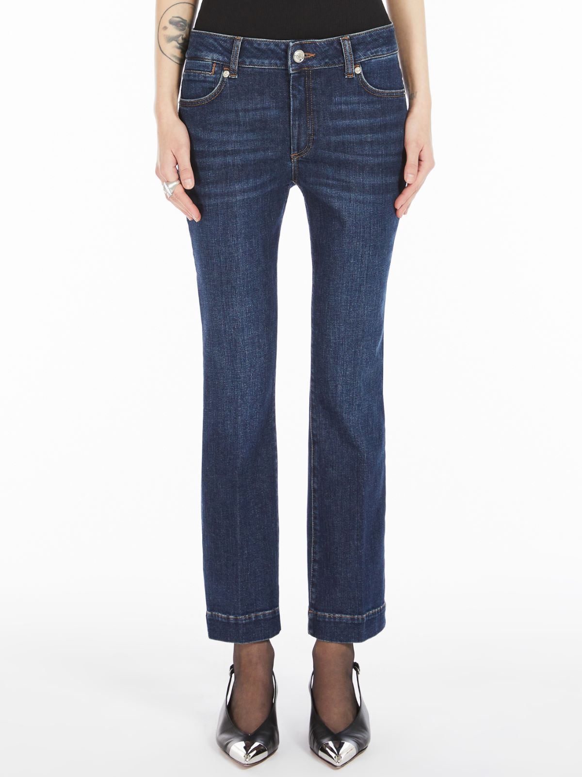 Perfect mini flare 5-pocket trousers