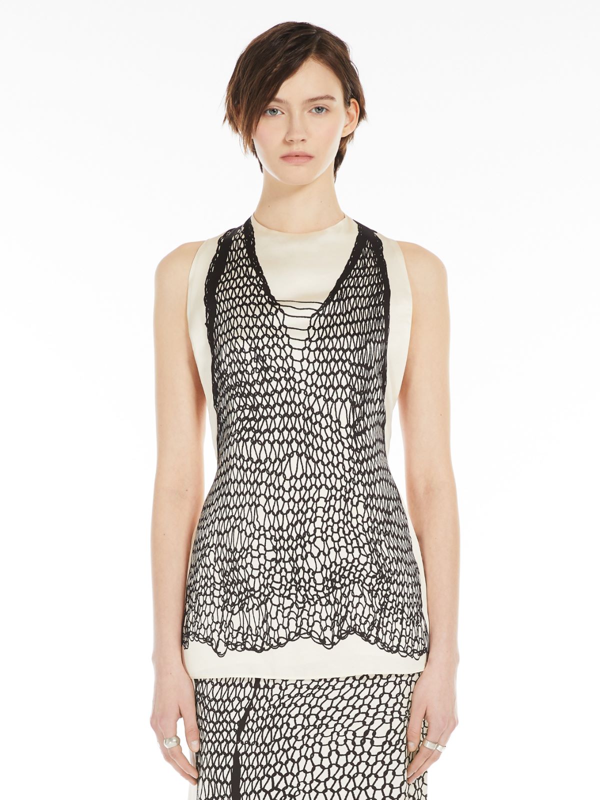 Lightweight satin top