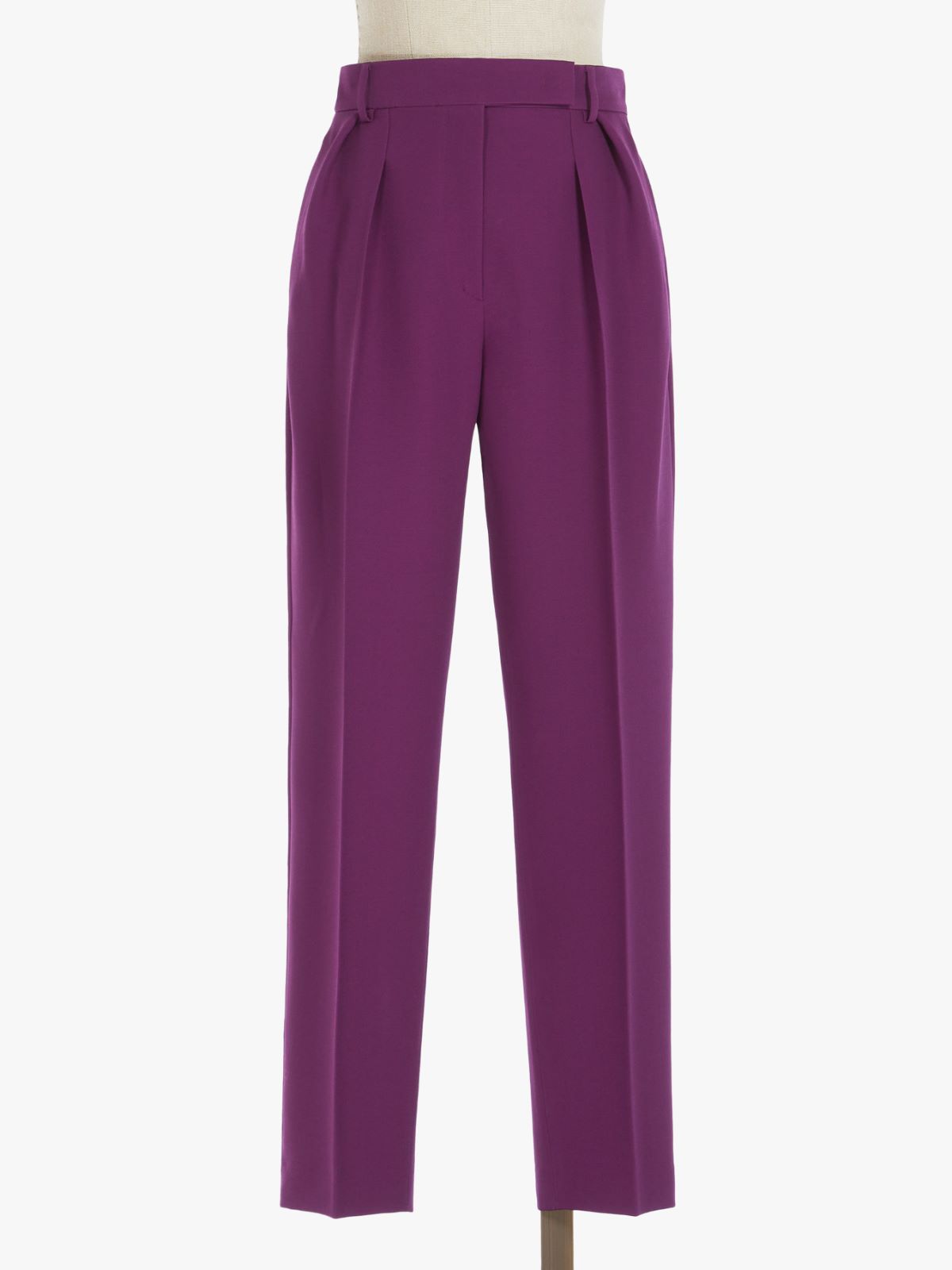 Wool and silk carrot trousers