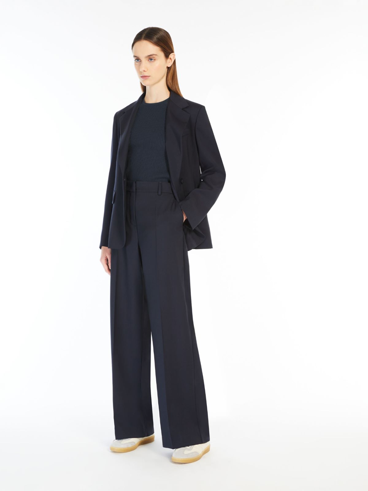 Woollen cloth palazzo trousers