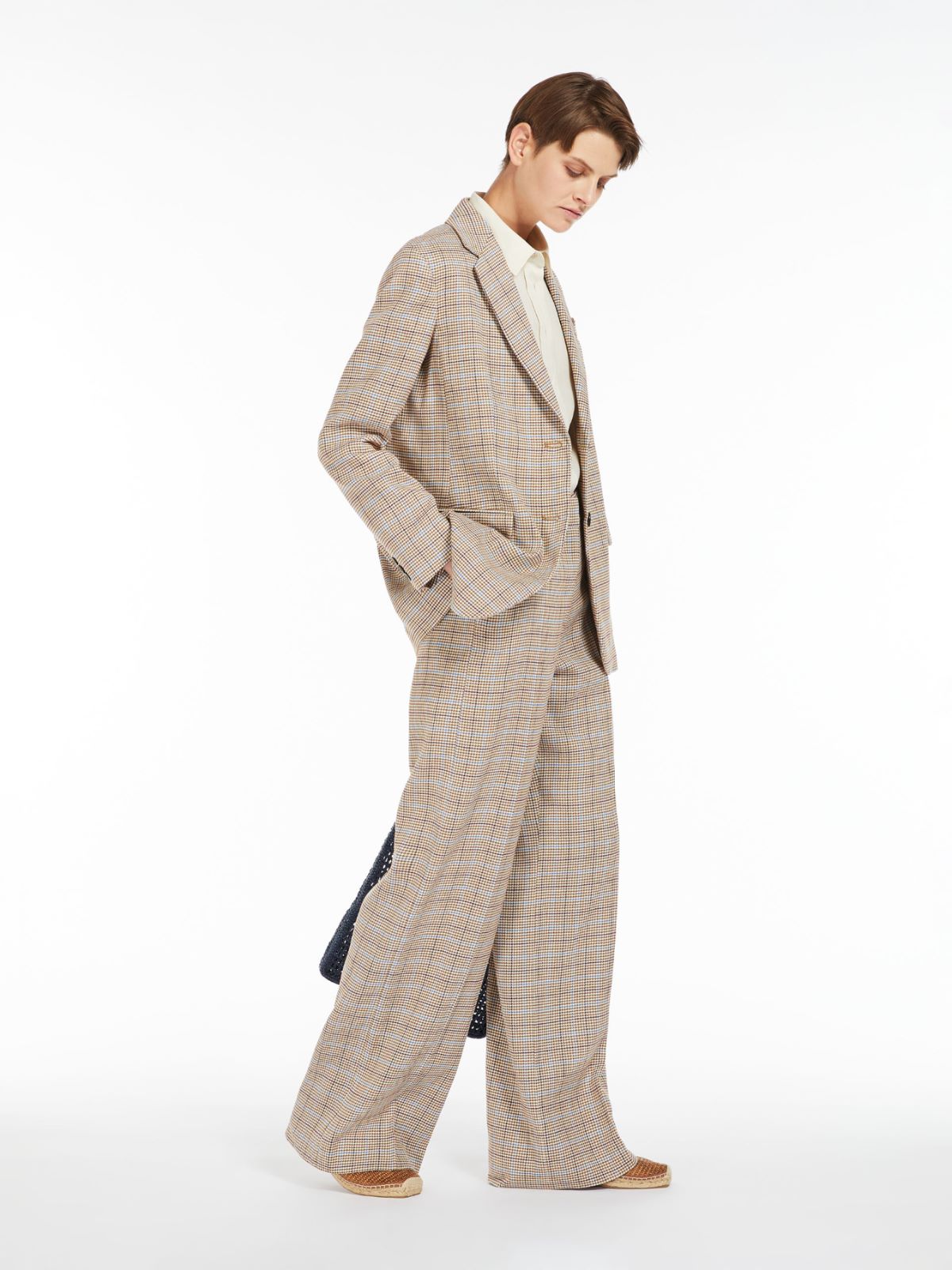 Linen and cotton twill trousers