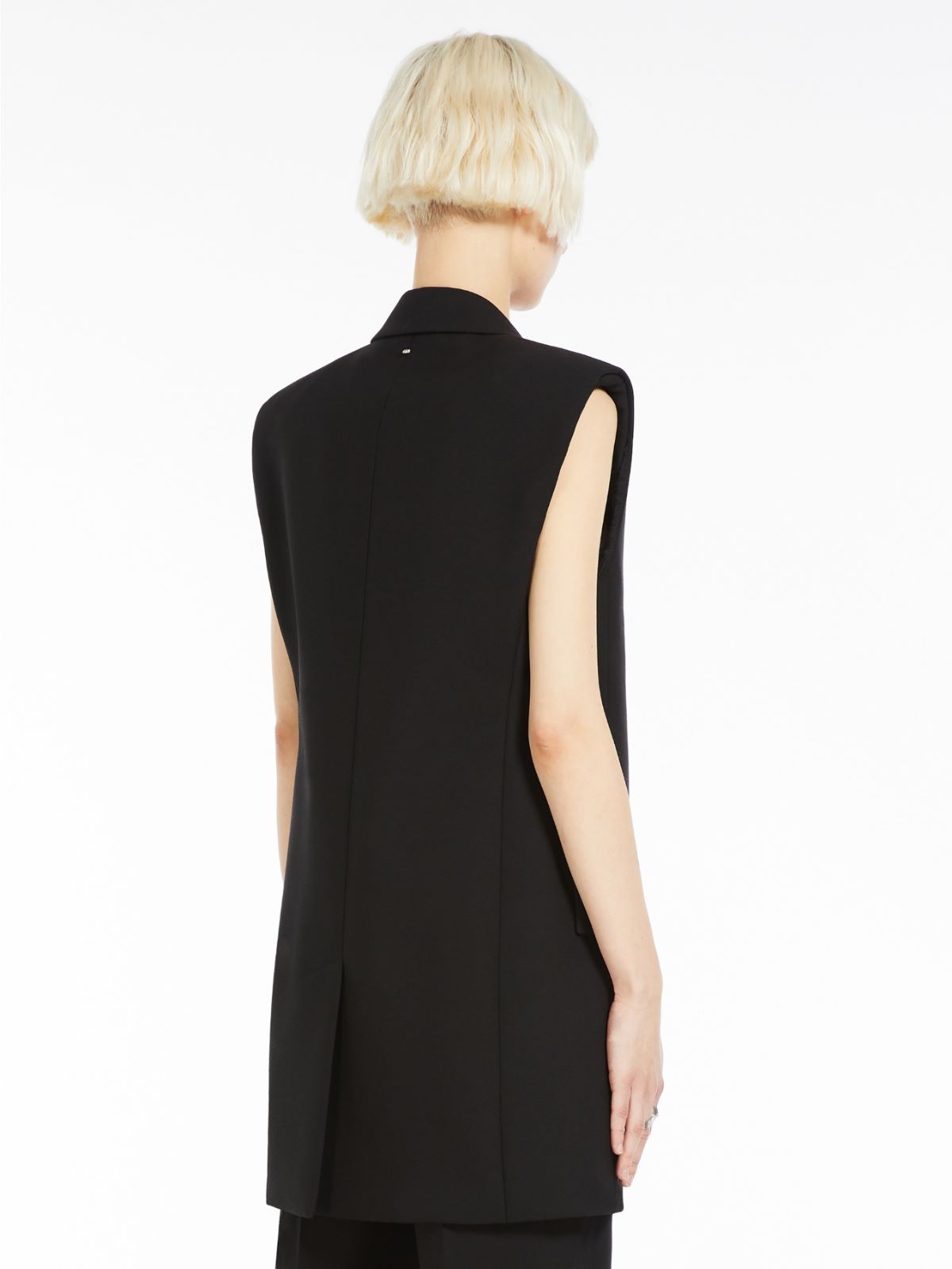 Sleeveless wool blazer