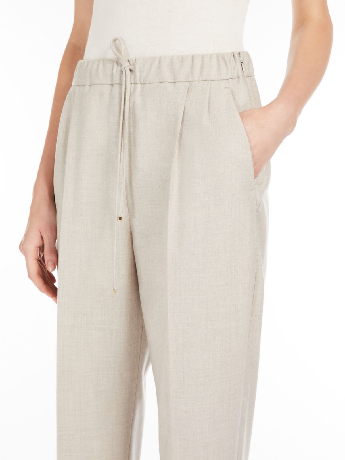 Cashmere foulé trousers
