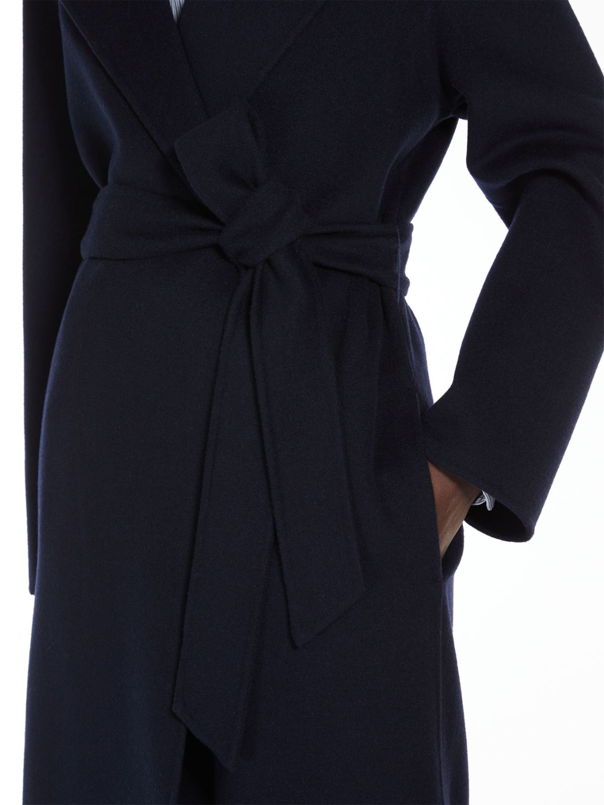 Wool, silk and cashmere coat