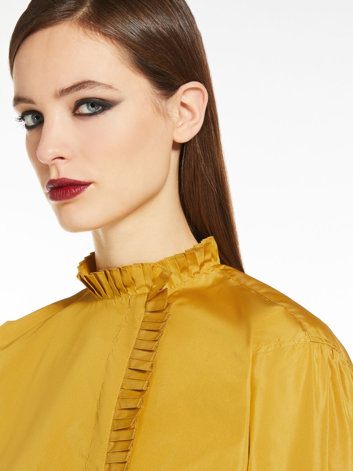 Silk blend taffeta shirt