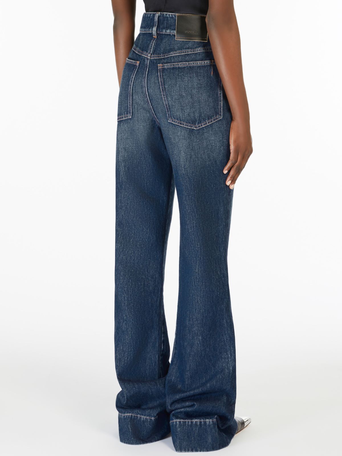 High-waisted 5-pocket trousers