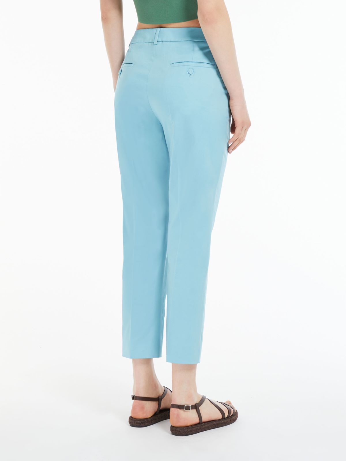 Cotton satin trousers