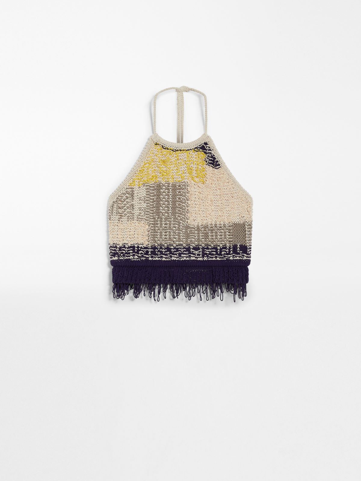 Knit top with fringe