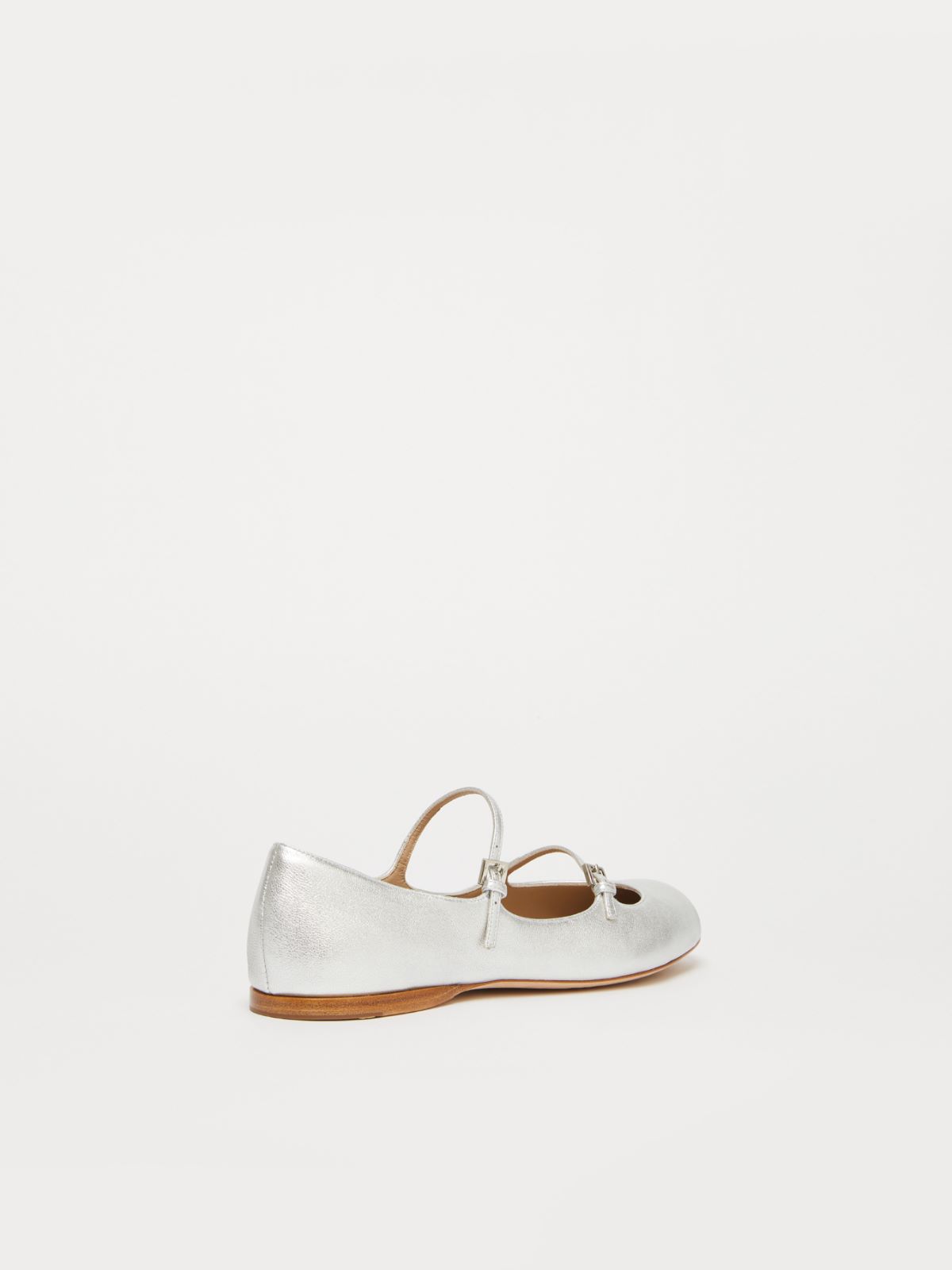 Laminated Nappa leather ballet flats