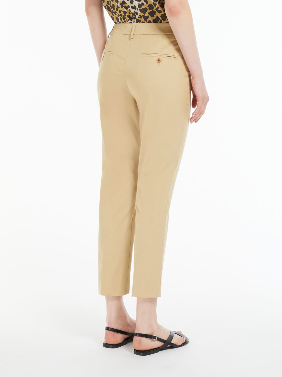 Cotton gabardine trousers