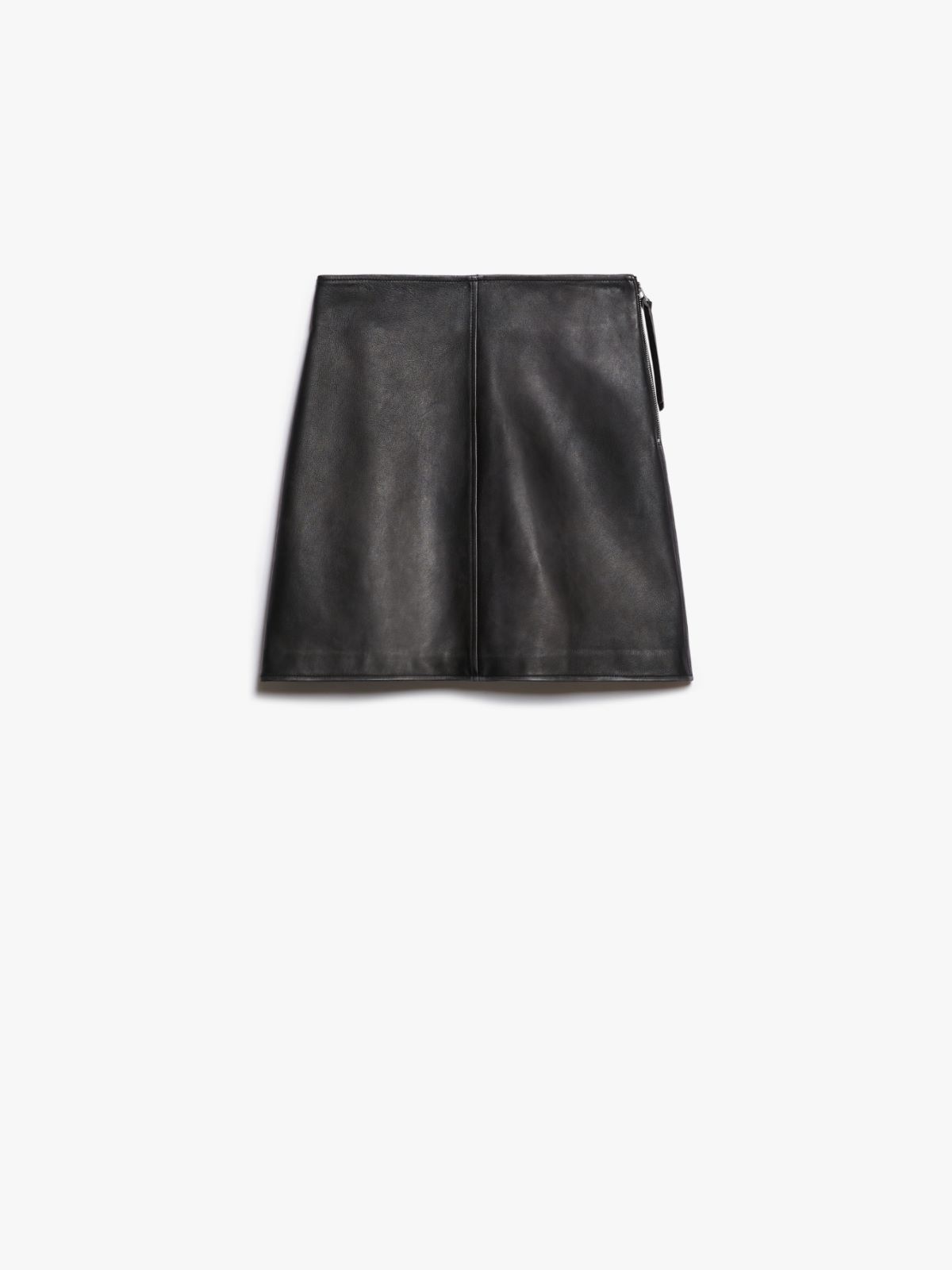 Leather mini skirt