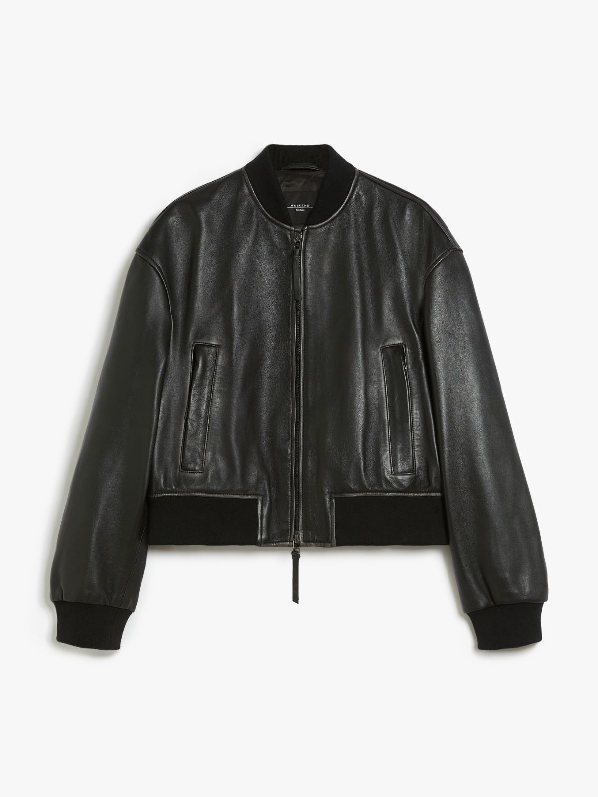 Nappa leather bomber jacket