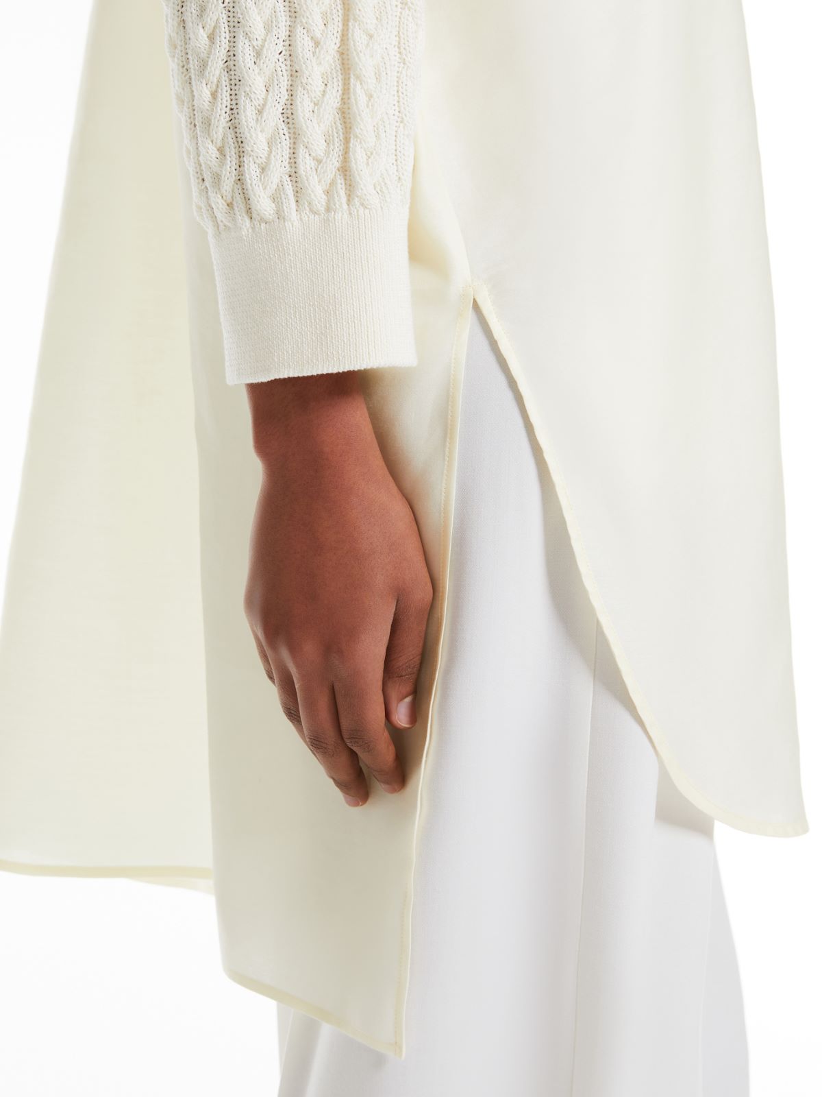 Oversized shirt in brushed cotton