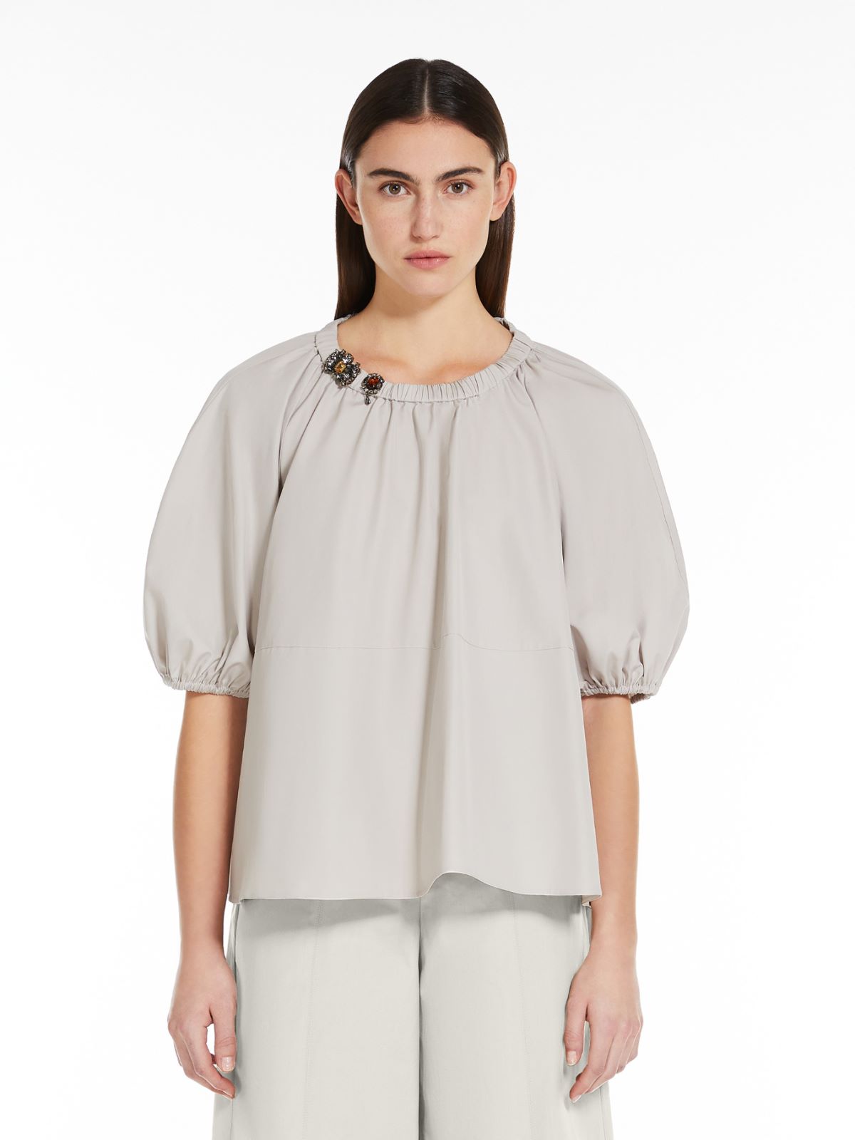 Cotton poplin blouse