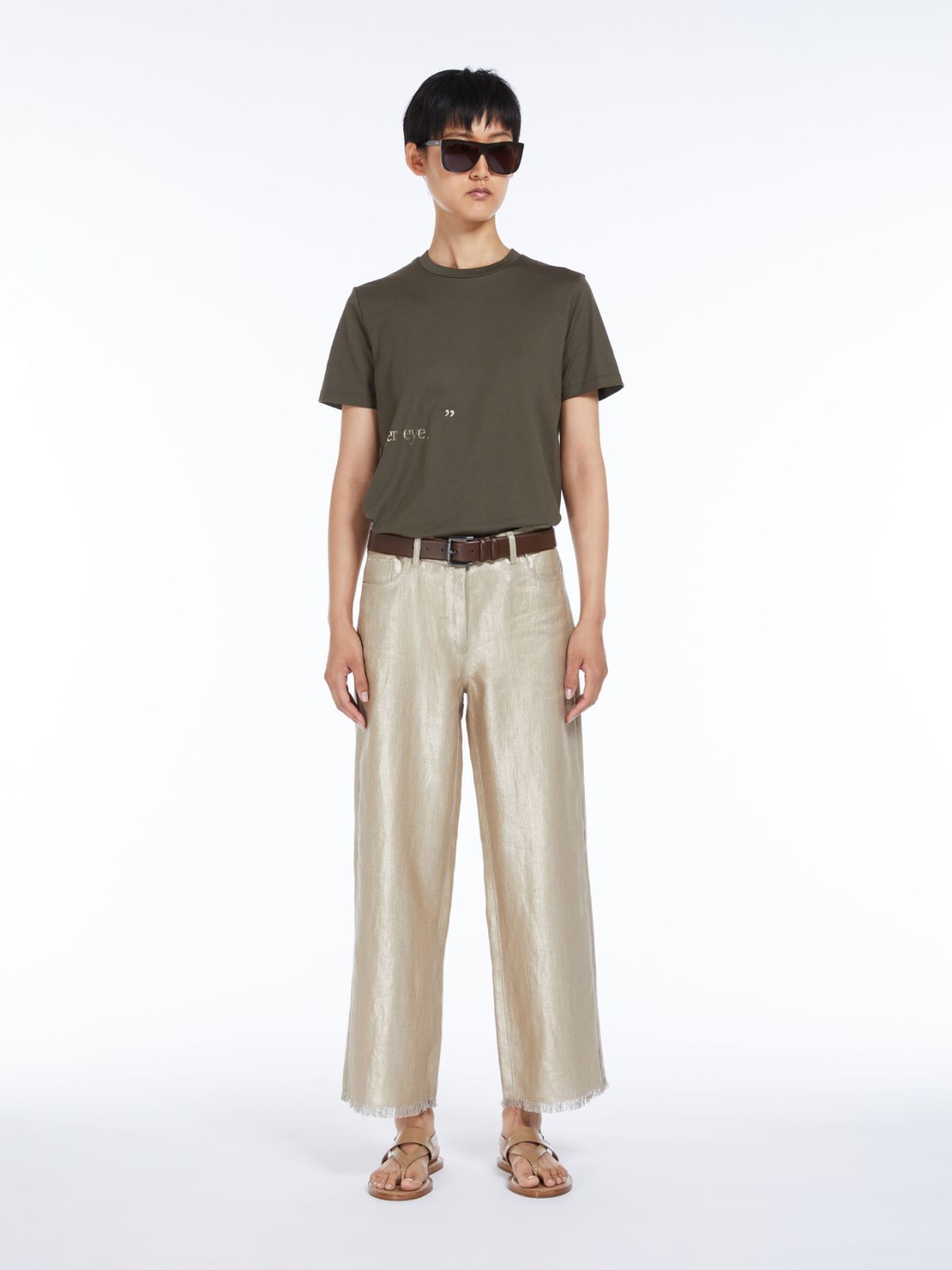 Cotton jersey print T-shirt