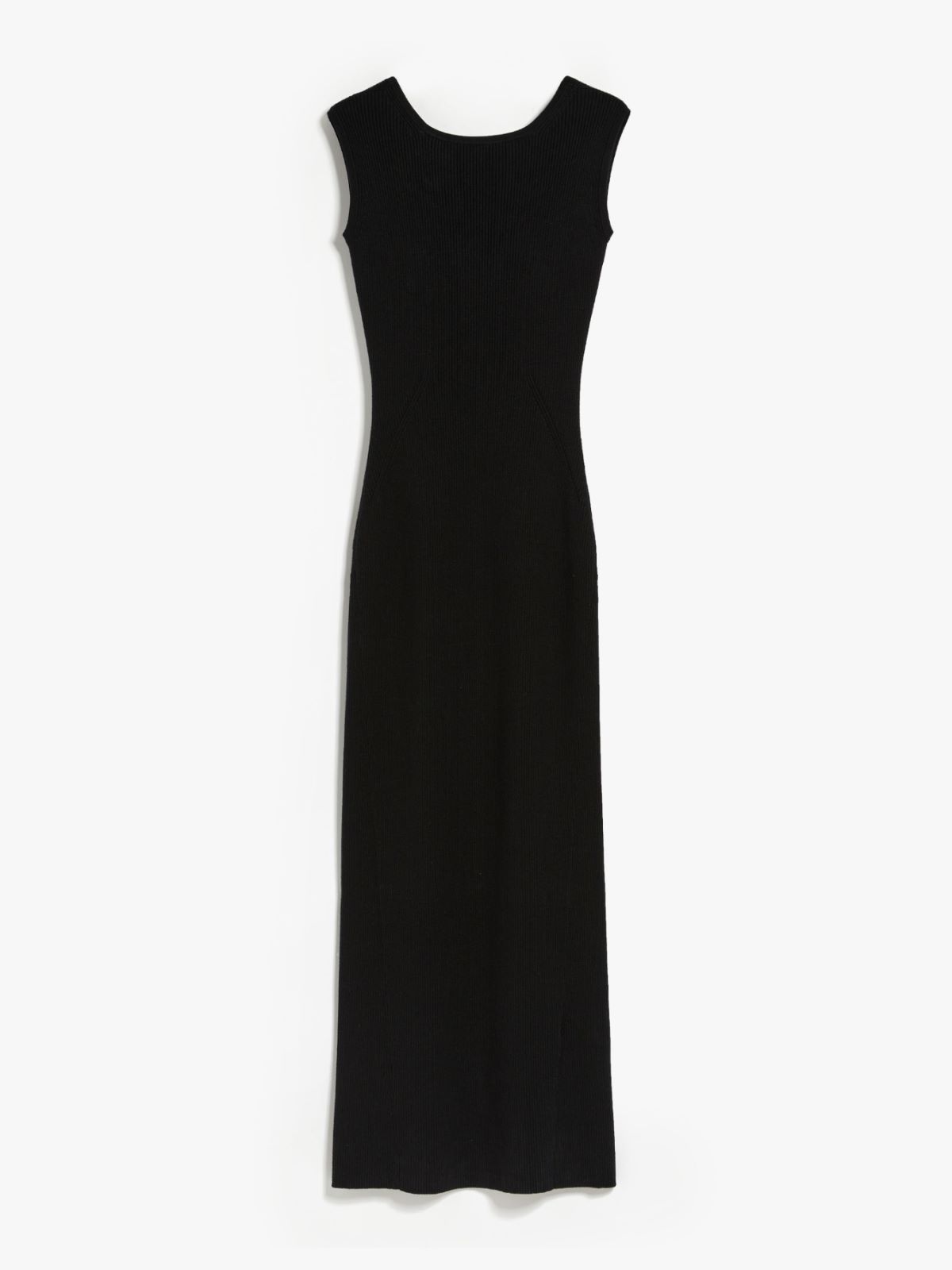 Slim-fit wool and silk dress