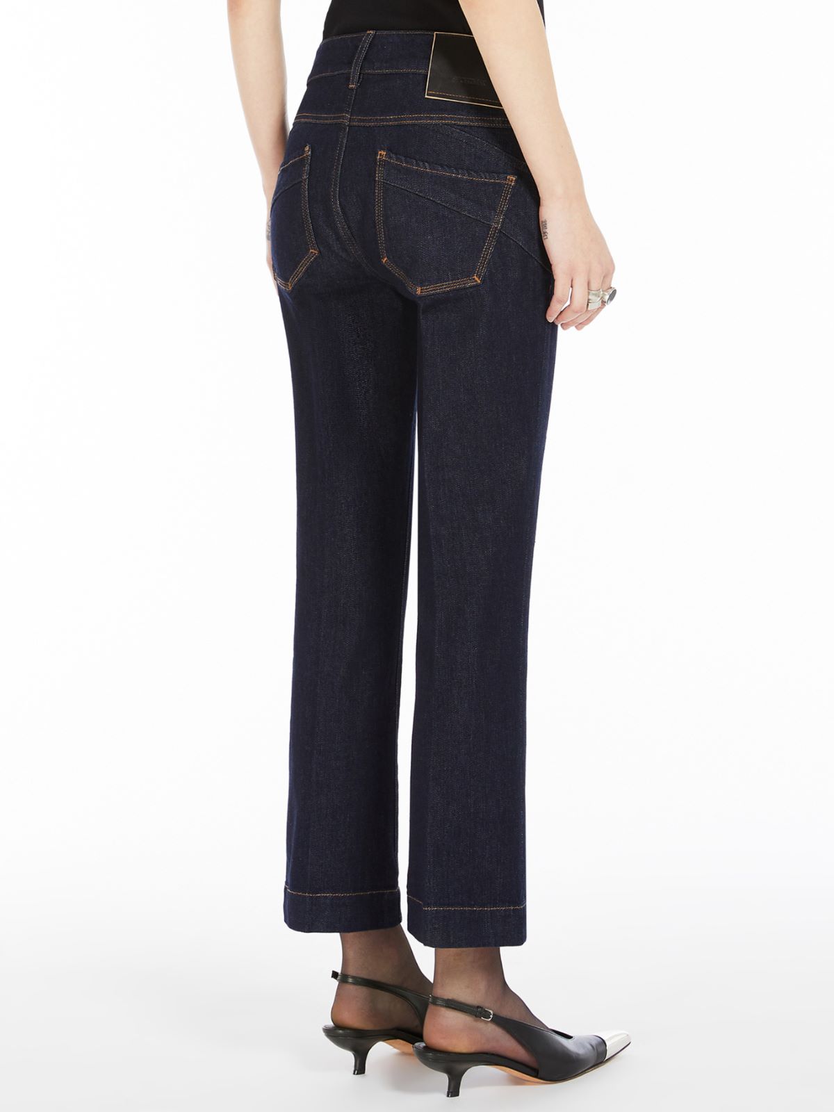 Stretch mini flare jeans