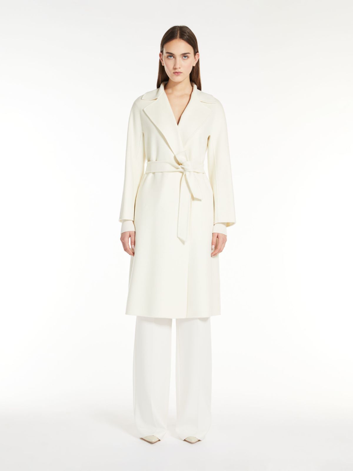 Cashmere, silk and wool wrap coat