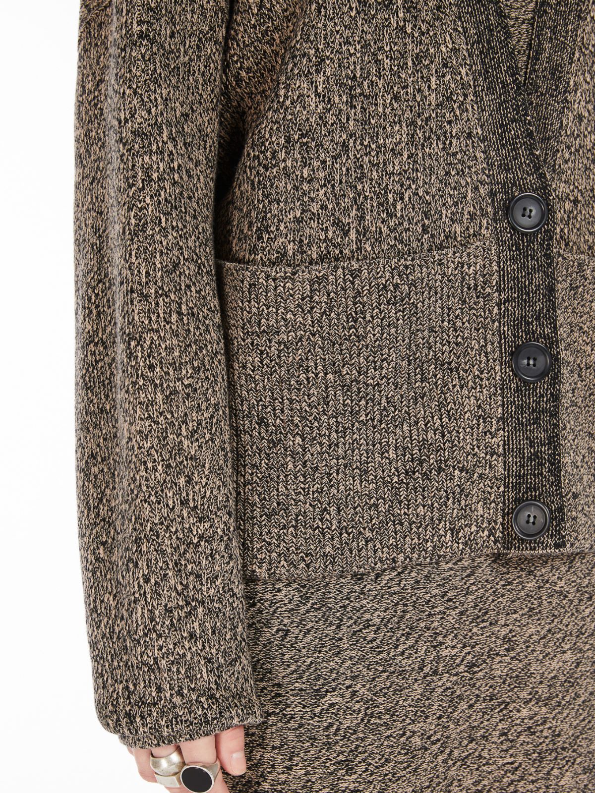 Stretch viscose maxi cardigan