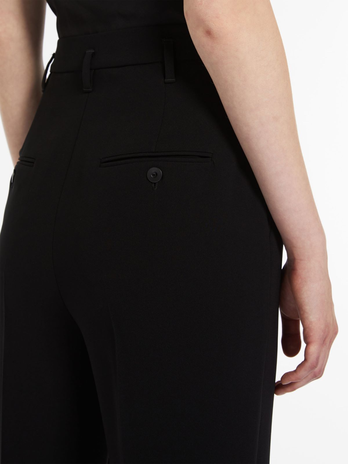 Flared cady trousers