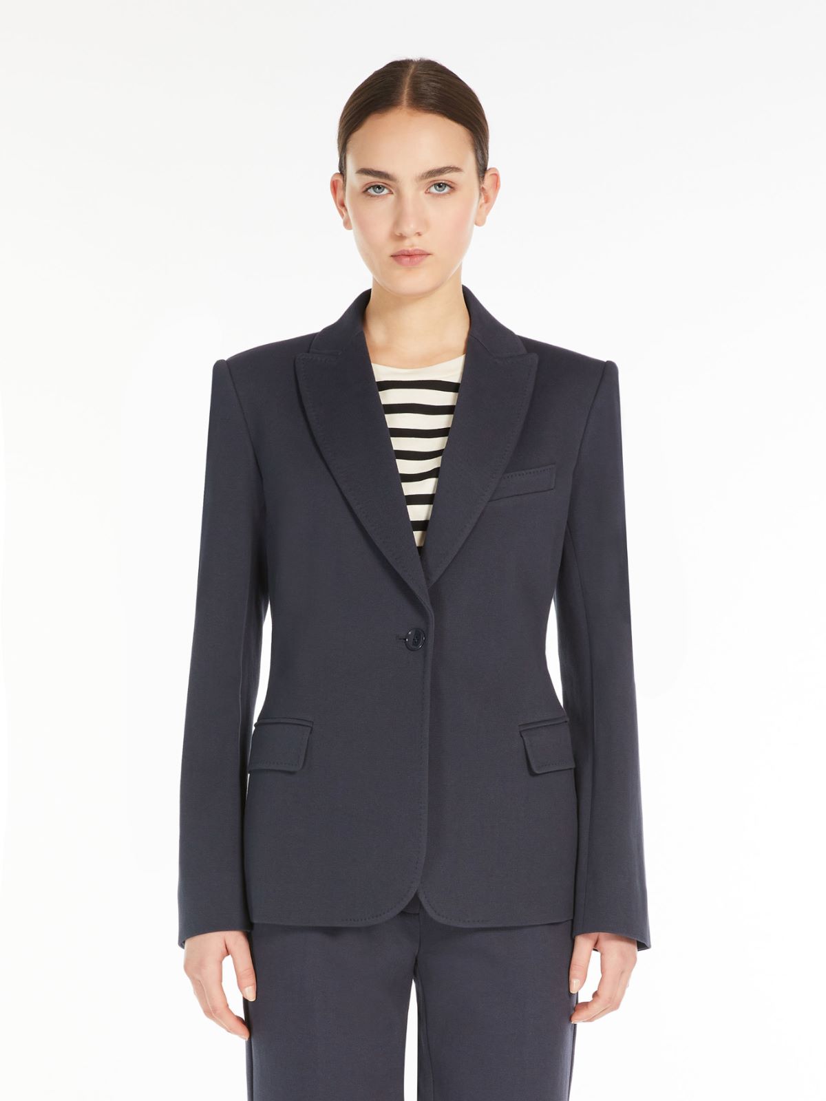 Piqué jersey blazer