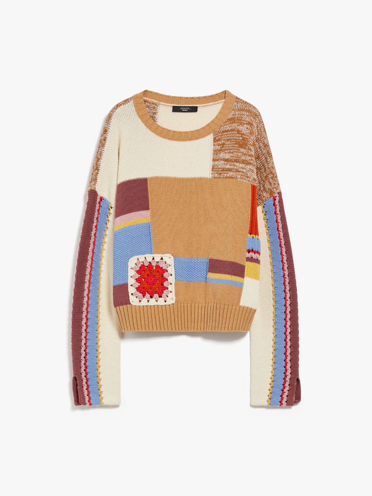 Patchwork cotton sweater