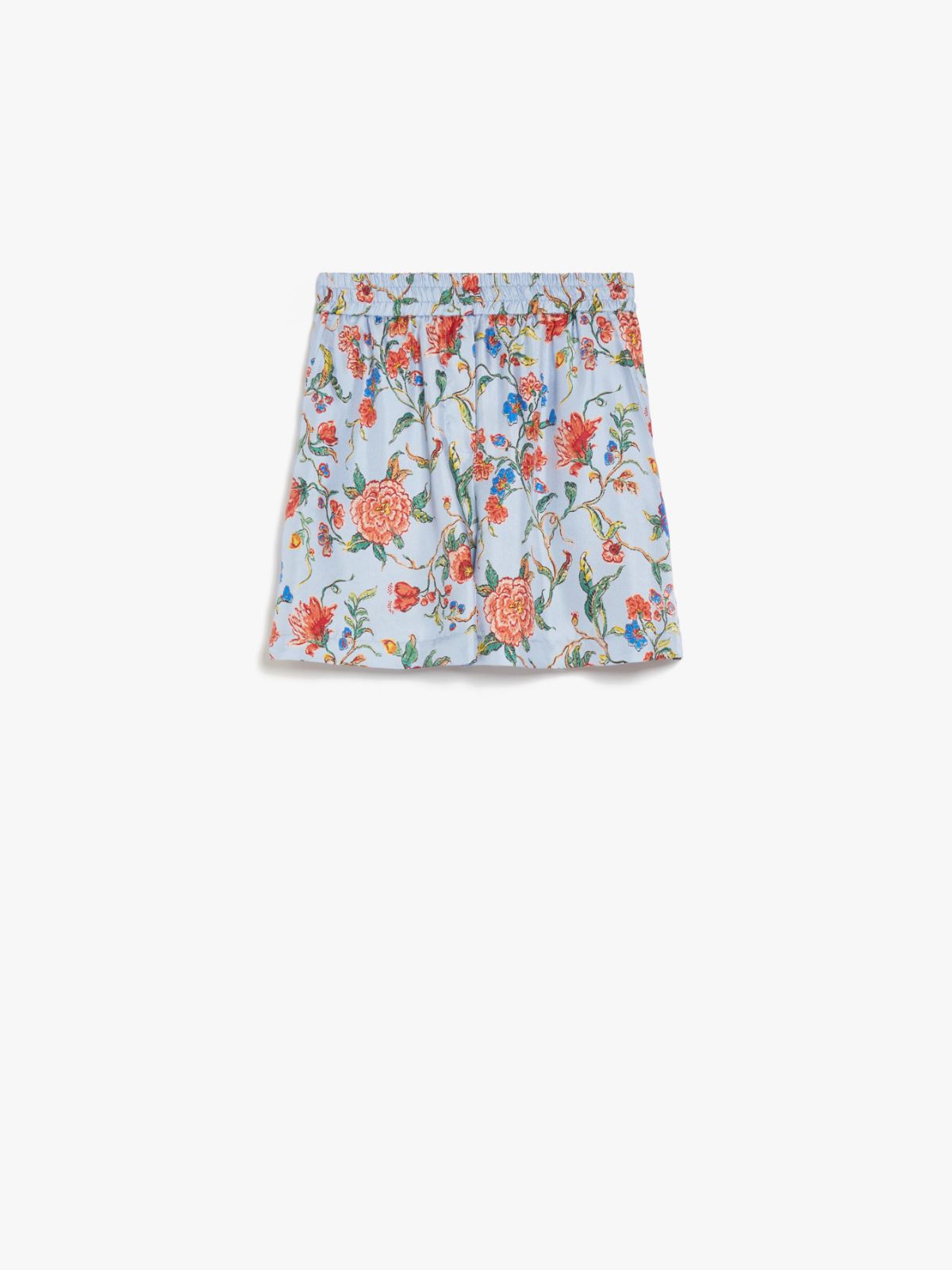 Printed twill Bermuda shorts