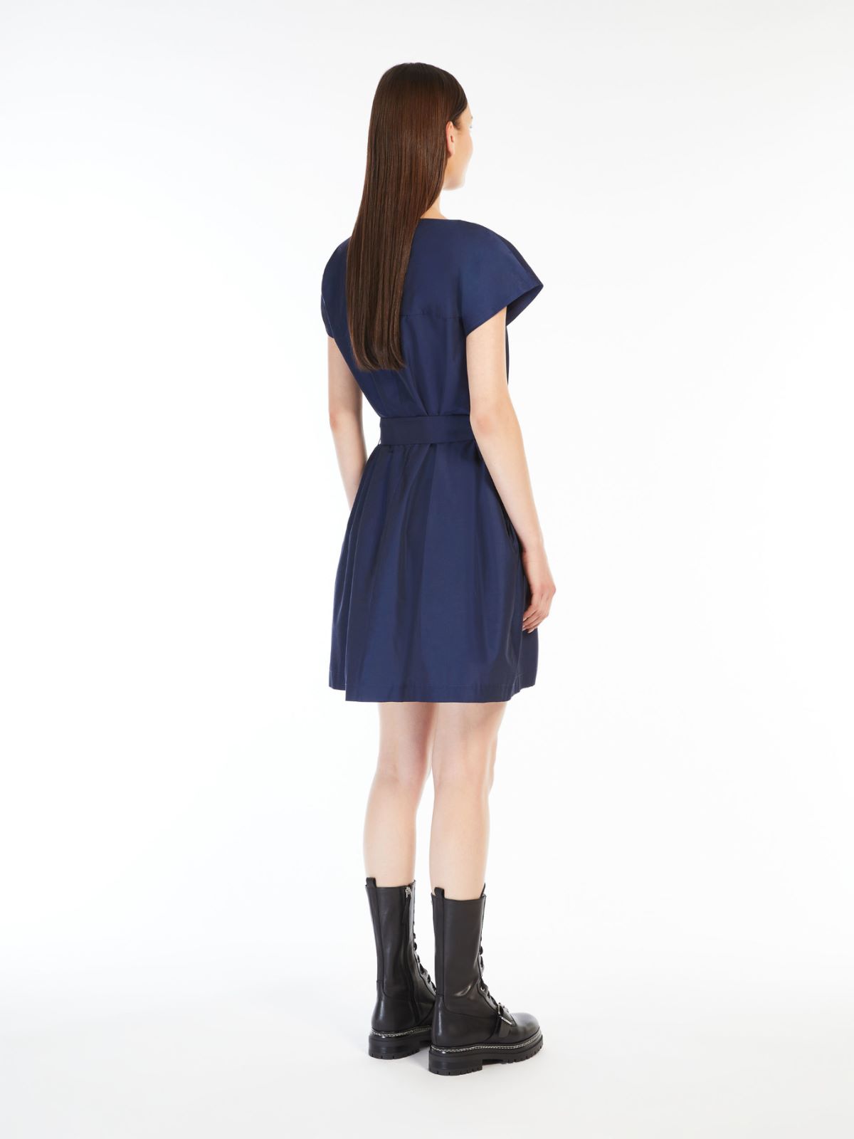 Flared taffeta dress