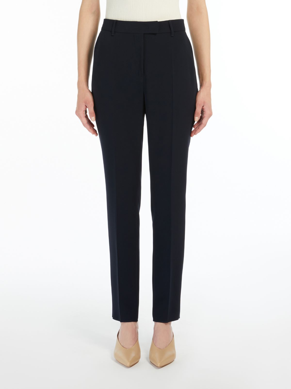 Straight-fit technical cady trousers
