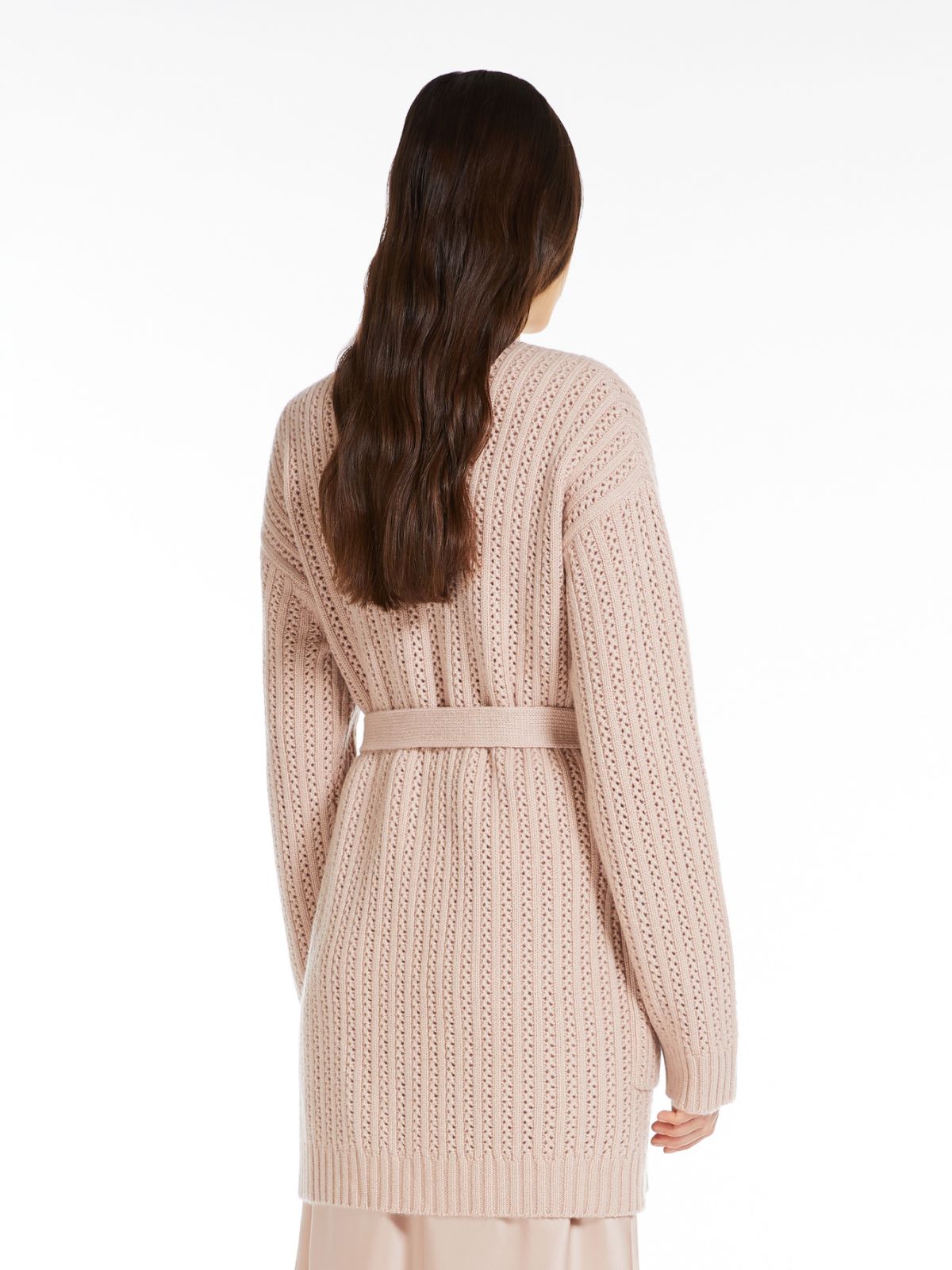Wool and cashmere ribbed cardigan