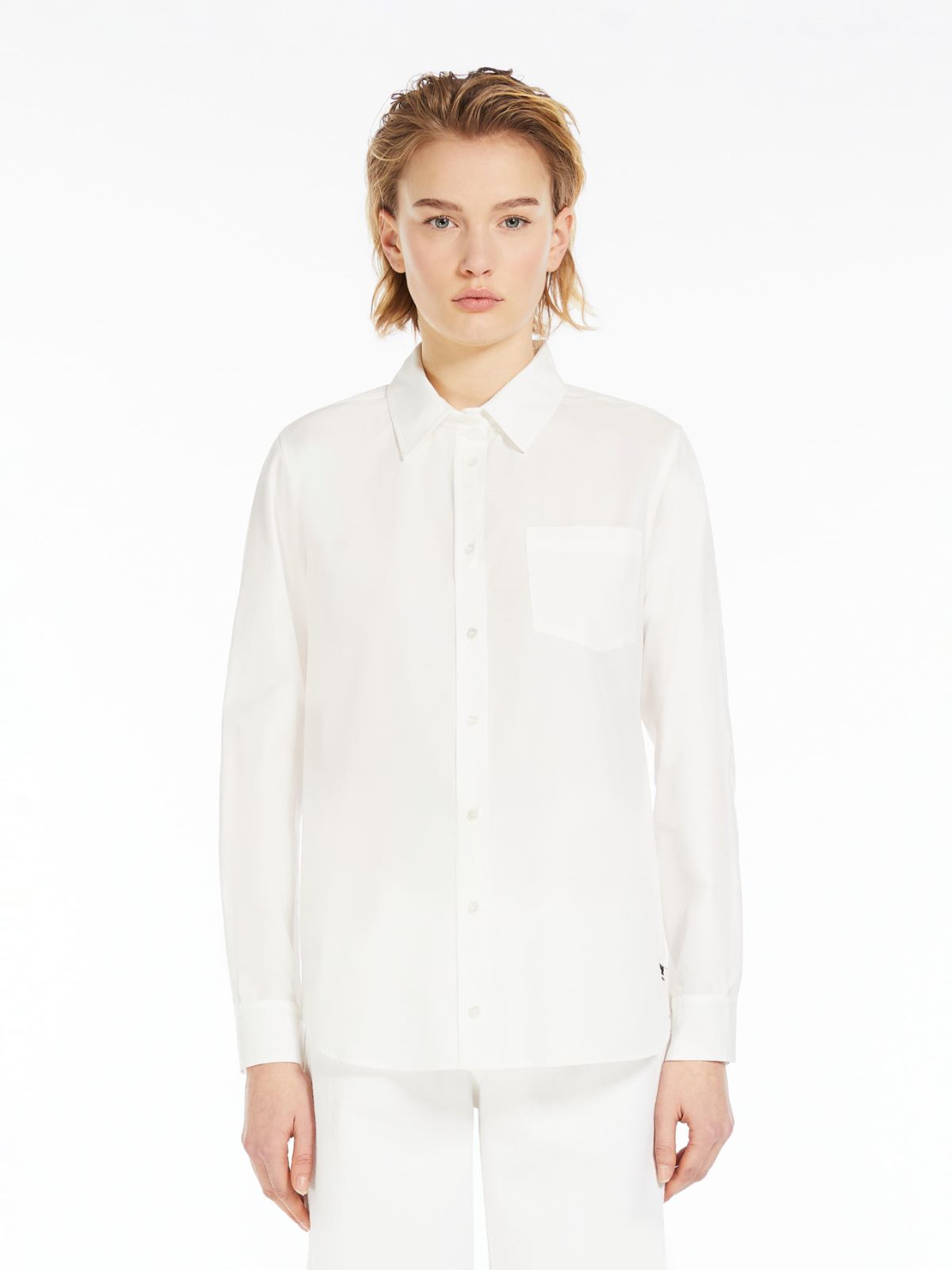 Straight poplin shirt