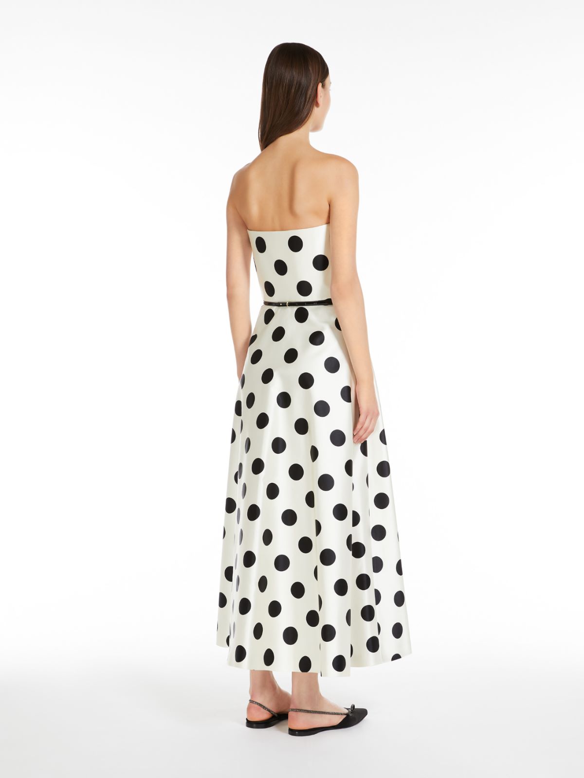 Duchess satin bustier dress