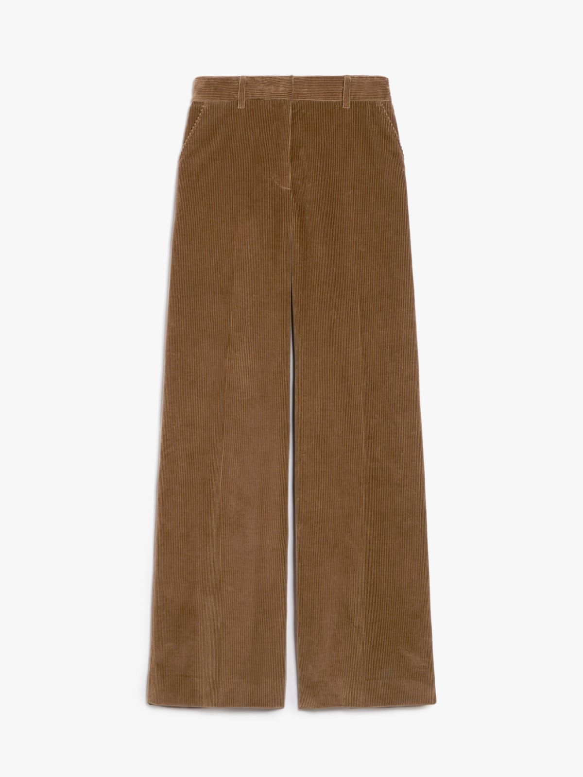 Wide-leg velvet trousers