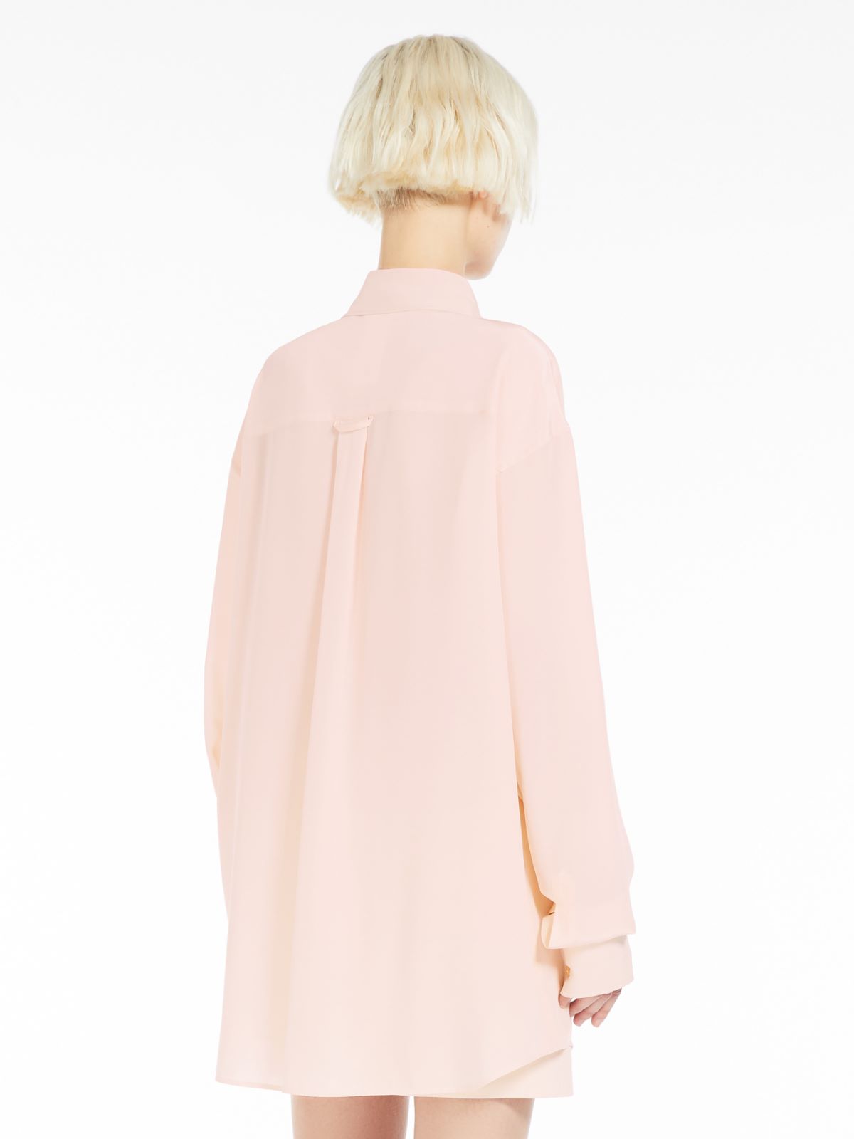 Comfort-fit silk crepe de chine shirt