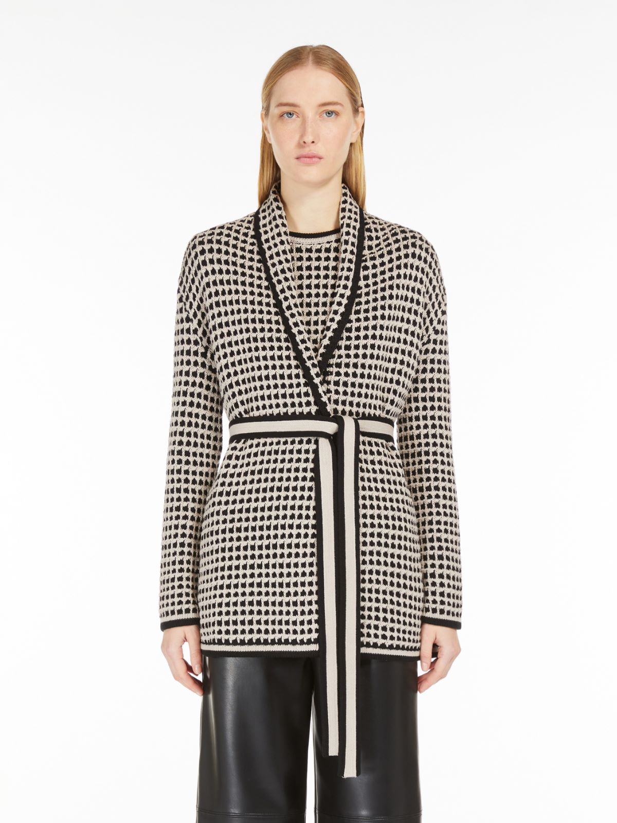 Cotton-knit cardigan