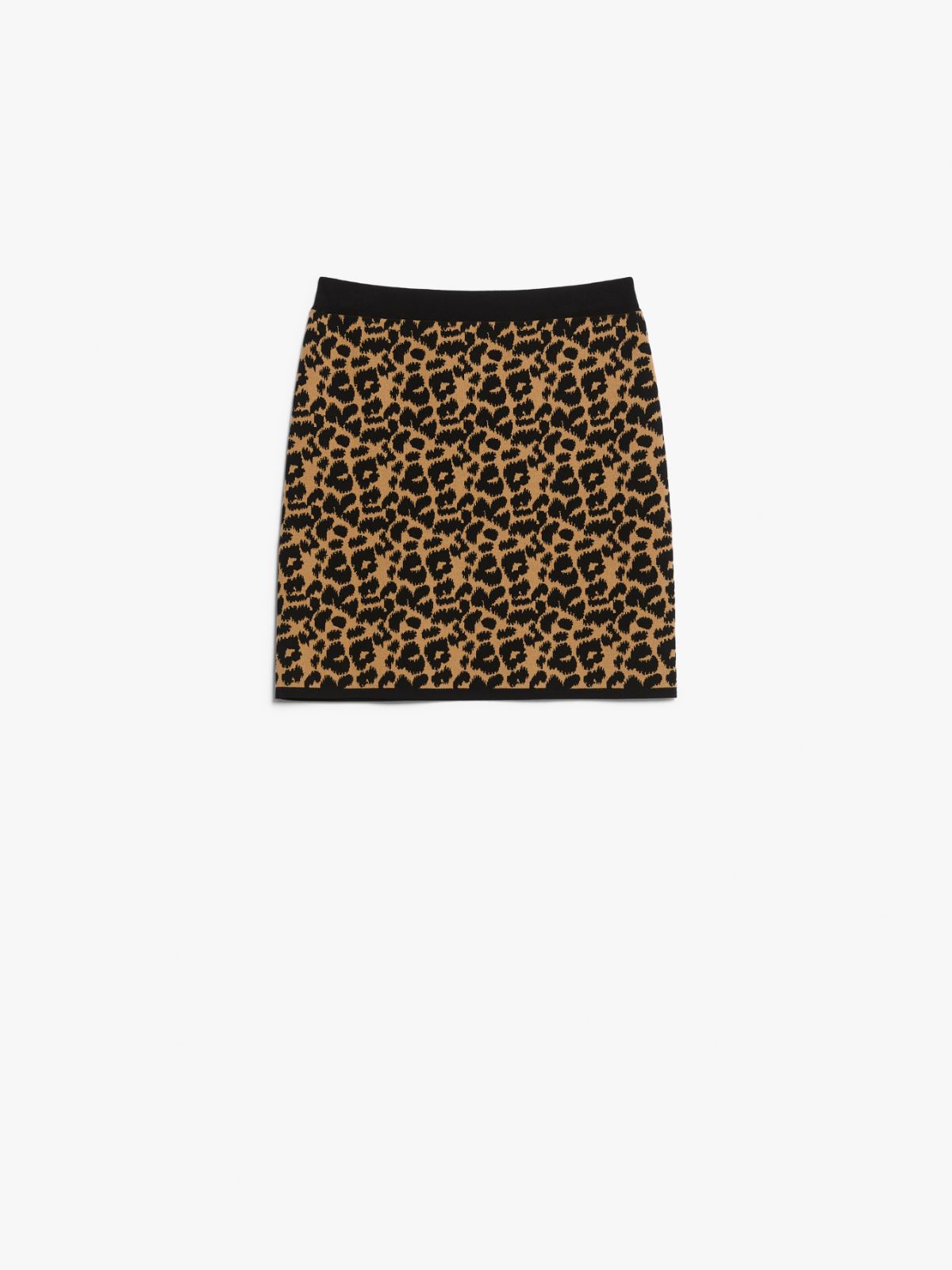 Jacquard yarn mini skirt