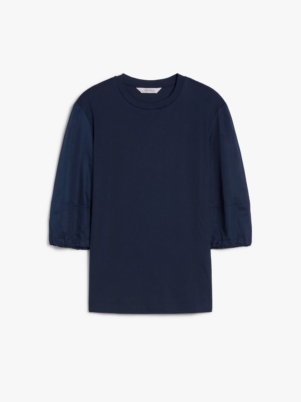 Jersey and cotton sateen T-shirt